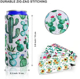2Pack Skinny Can Cooler Bag, Wine Cooler Bag Beer Cooler for Bottles and Cans Colourful Neoprene Beer Coolies Beer Holders 12Oz