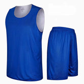 Double-Sided Wearable Basketball Jersey Sets Uniforms Sports Clothing Breathable Quick Dry Men Kids Basketball Training Suits