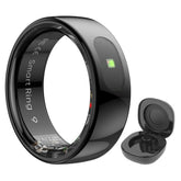 Smart Ring R08 Blood Oxygen Pressure Health Monitor 5ATM Waterproof Health and Sleep Monitor with Charging Case for Phone