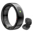 Smart Ring R08 Blood Oxygen Pressure Health Monitor 5ATM Waterproof Health and Sleep Monitor with Charging Case for Phone