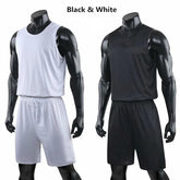 Double-Sided Wearable Basketball Jersey Sets Uniforms Sports Clothing Breathable Quick Dry Men Kids Basketball Training Suits