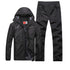 New Winter Sets plus Velvet Men Sport Suits Sportswear Set Fitness Warm Tracksuit Zip Pocket Casual Suit Male&