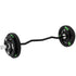 SPORTNOW Olympic EZ Curl Bar with 30kg Weight Plates, Barbell Bar for 5cm Weight Plates with Spring Clips, Home Gym Weight Lifting Bar, 120cm, 38kg-0