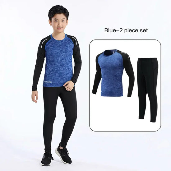 Kids Basketball Football Sportswear Suit Outdoor Workout Compression Sports Clothing Baseball Cycling Running Fitness Tracksuits