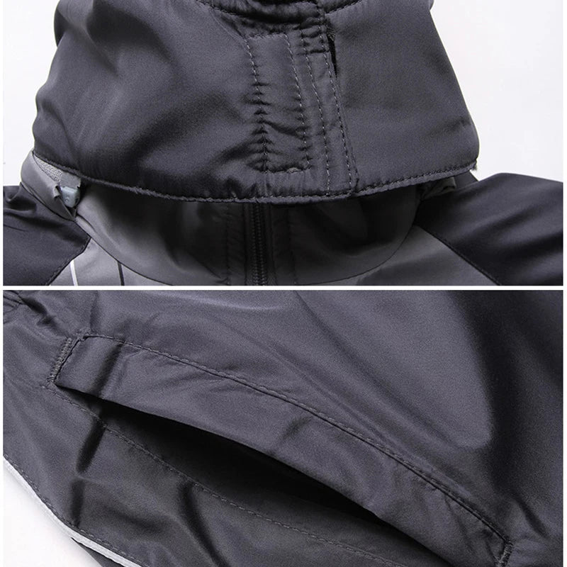 New Winter Sets plus Velvet Men Sport Suits Sportswear Set Fitness Warm Tracksuit Zip Pocket Casual Suit Male&