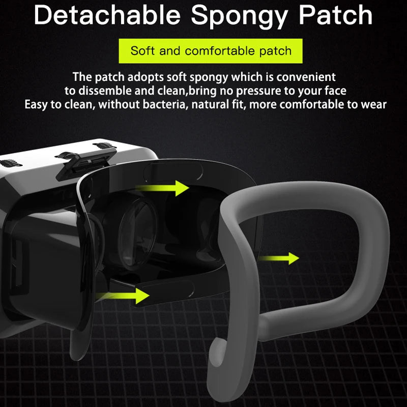3D Virtual Reality VR Glasses for Phone Mobile Smartphones 7 Inch Headset Helmet Game Wirth Real Viar Goggles Cell Device Lenses