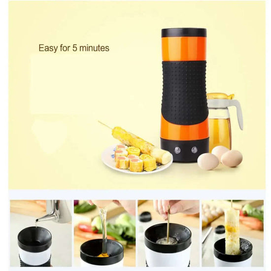 New Automatic Electric Egg Boiler Egg Roll Maker Egg Omelette Master Sausage Machine Bottle-Shaped for Breakfast Home EU Plug