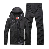 New Winter Sets plus Velvet Men Sport Suits Sportswear Set Fitness Warm Tracksuit Zip Pocket Casual Suit Male&