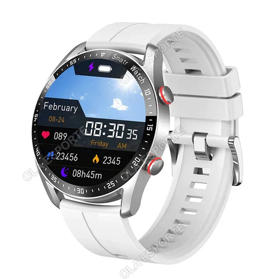 2025 New Bluetooth Call Smart Watch Men 360*360 HD Display Heart Rate Fitness Tracker ECG+PPG Business Smartwatches for Huawei