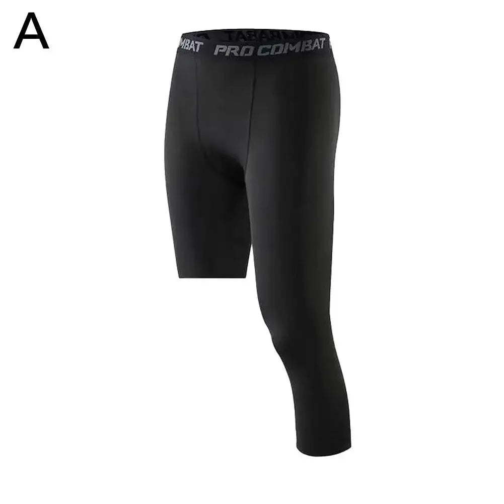 Single Leg Basketball Leggings Quick Drying Men&