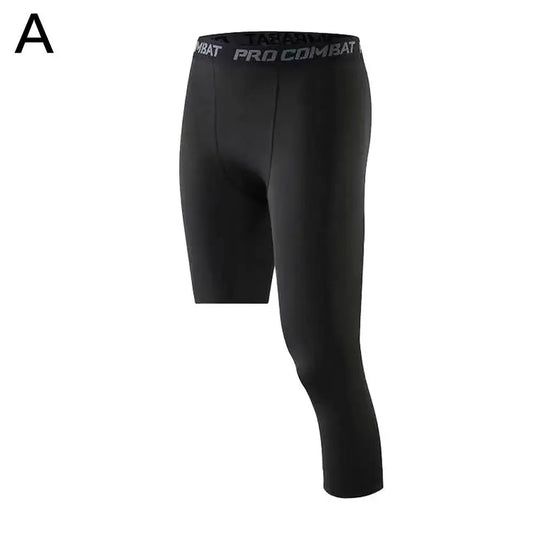 Single Leg Basketball Leggings Quick Drying Men&