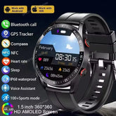 2025 New Bluetooth Call Smart Watch Men 360*360 HD Display Heart Rate Fitness Tracker ECG+PPG Business Smartwatches for Huawei