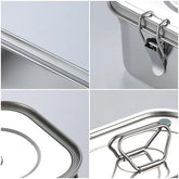 304 Stainless Steel Lunch Box Food Container Bento Box for Kids Adult Double Layer Large Capacity Tableware Food Storage Box