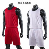 Double-Sided Wearable Basketball Jersey Sets Uniforms Kits Sports Clothing Breathable Men Basketball Jerseys Training Suits